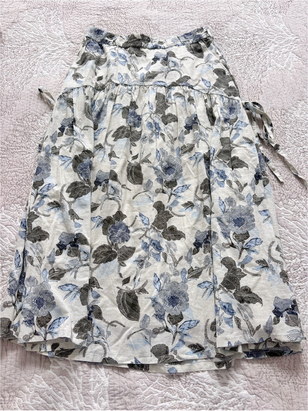 Treasure & Bond Printed Drop Waist Skirt